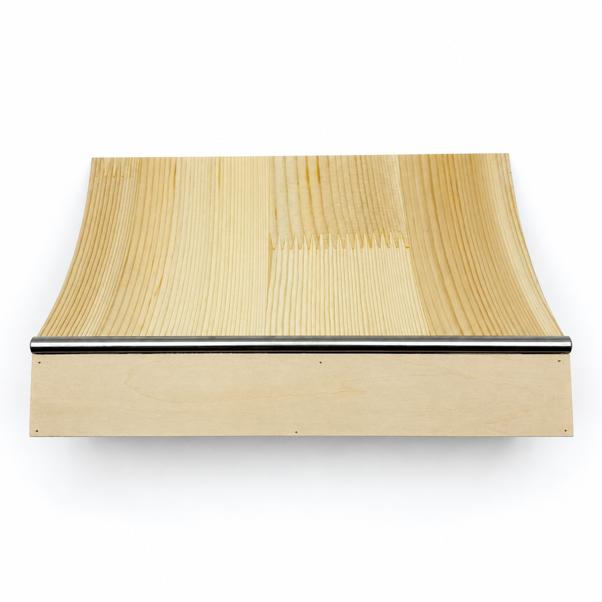 Wooden fingerboard quarter pipe
