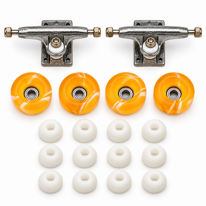 Fingerboard Upgrade Kit: V3 pro trucks, shaped wheels and bushings