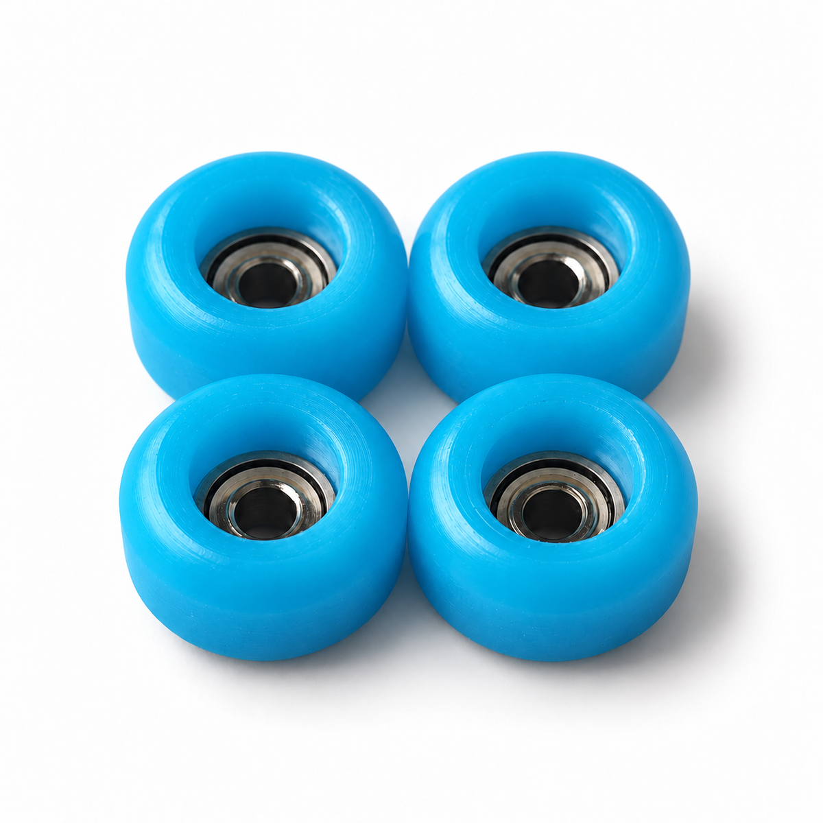CNC Fingerboard Wheels with Bearings, Blue