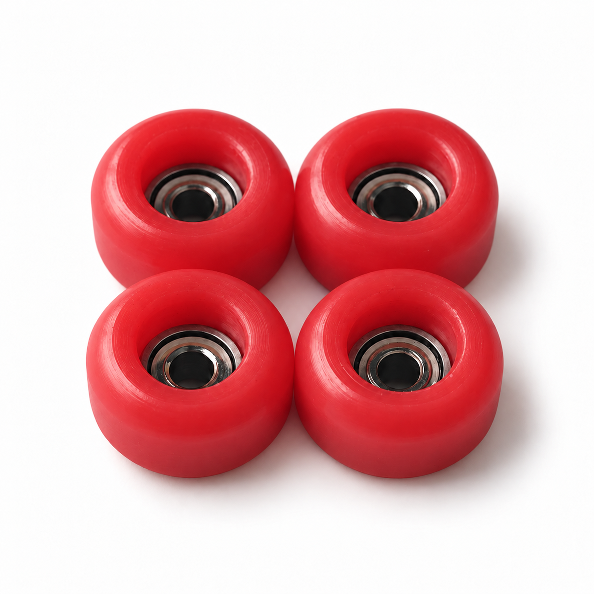 CNC Fingerboard Wheels with Bearings, Red