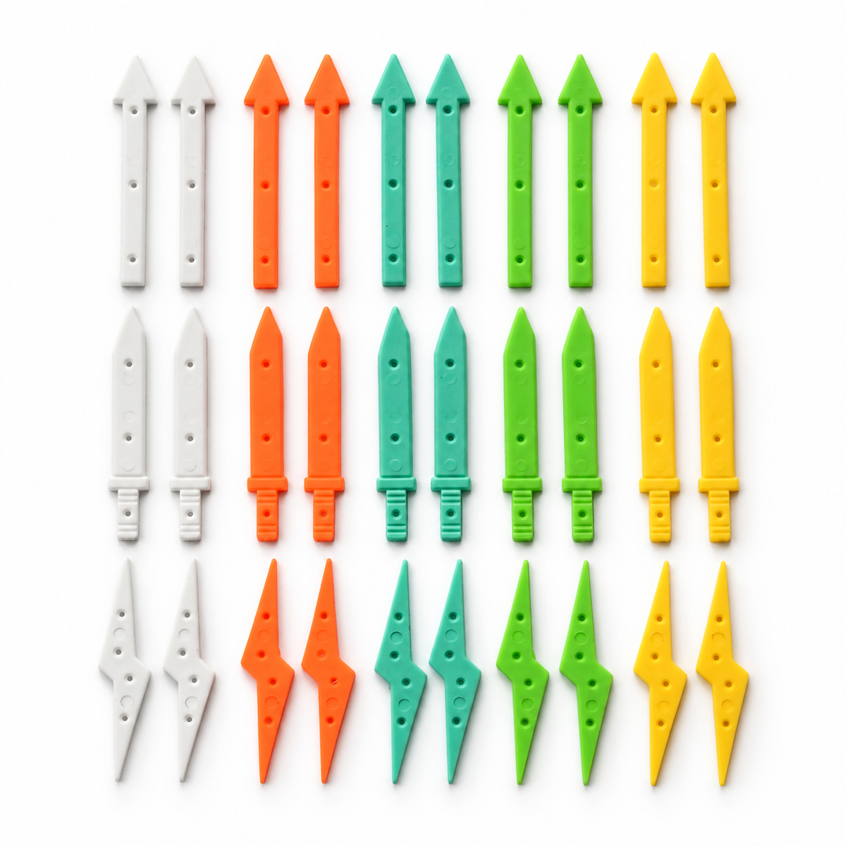 Sword, arrow and lightning fingerboard board rails in all colours