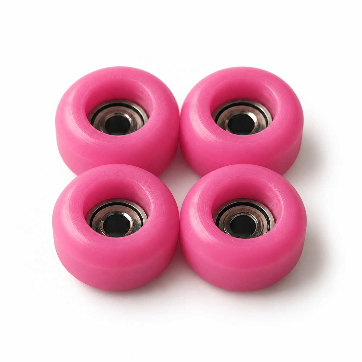 CNC Fingerboard Wheels with Bearings, Pink
